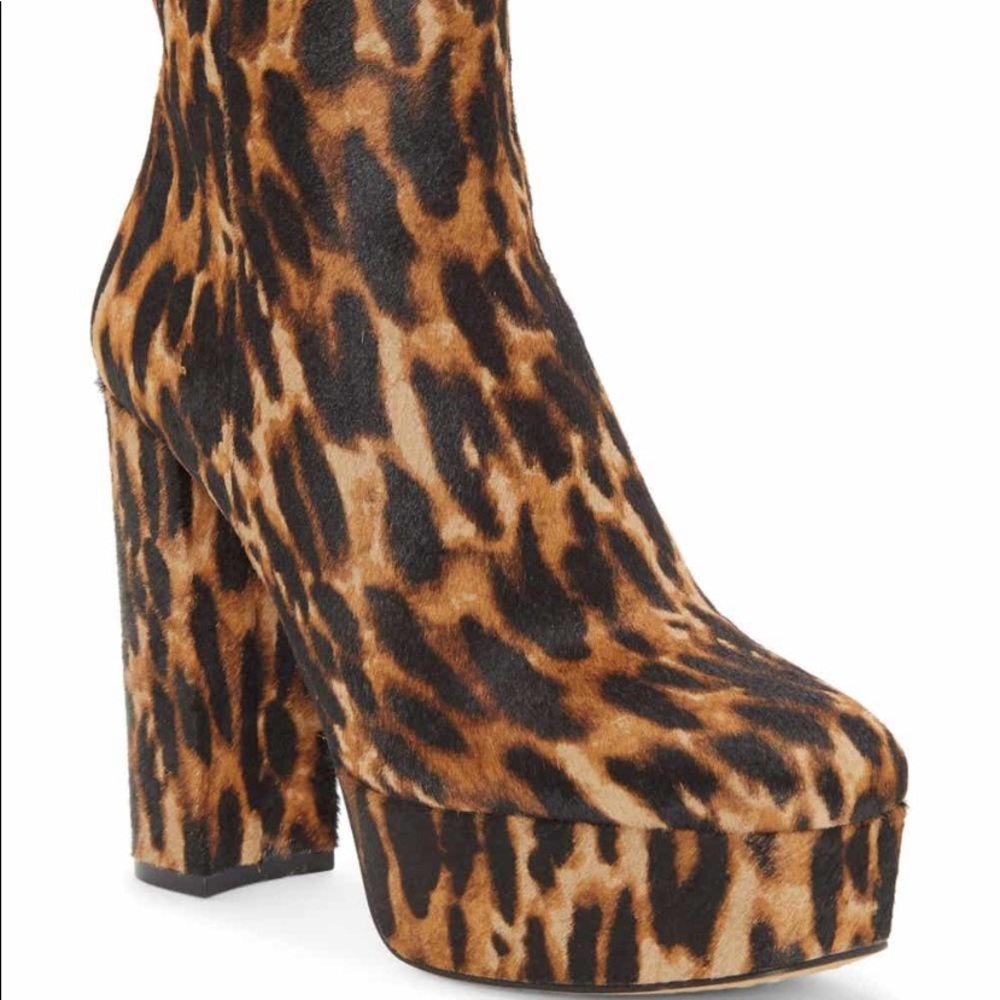 Leopard Platform Booties new!